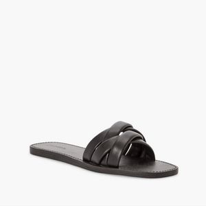 JUSTFAB never worn slide sandal black size 6